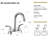 2 Bathroom Sink Faucet In , 12.28", 360 Swivel Spout, Deck Mounted, , Stain , Plate Stain-, Included-125364456