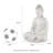22.75"H MGO White Meditating Buddha Statue