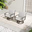 Chaises de patio d'extérieur en aluminium 2 pièces avec coussins gris clair Nettleton