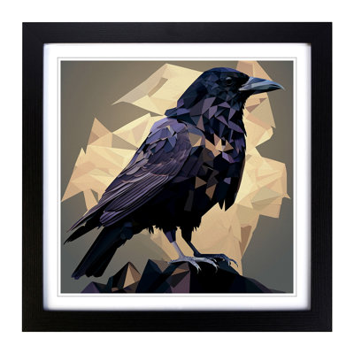 Crow Cubism No.1 - Framed Print