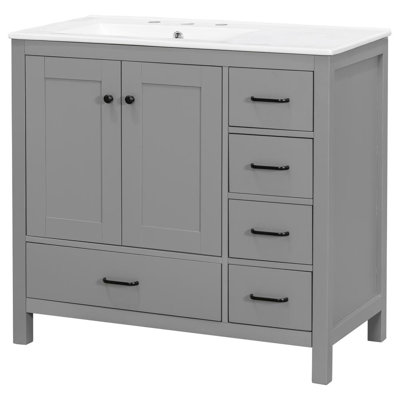 Meuble-lavabo 36 po avec lavabo en céramique