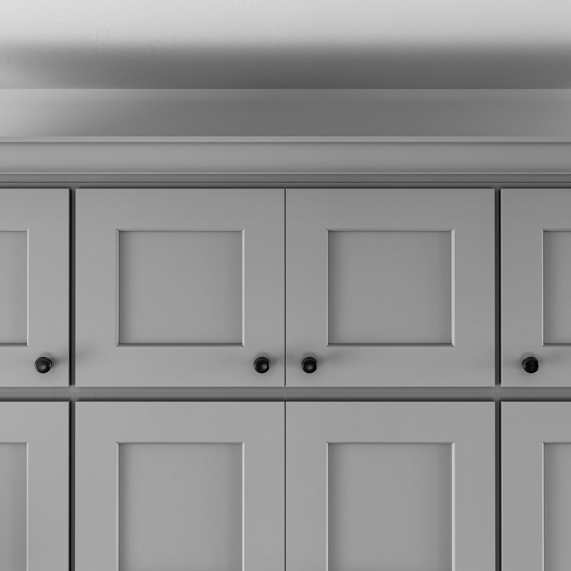 Armoire de cuisine en bois massif prête à assembler, H 15 po x l 30 po x P 12 po, Gris