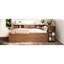 Lit de jour simple brun rétro avec couchette, tiroirs de rangement et tablettes latérales, bureau à solution unique, lit de jour à assemblage rapide, lit gigogne pour un sommeil supplémentaire, étagères, construction