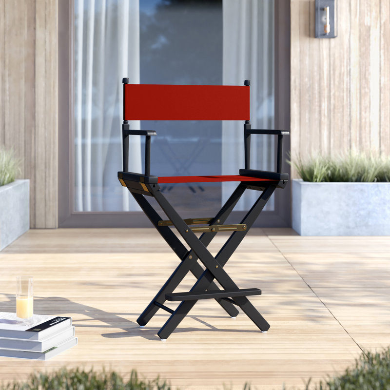 Chaise de réalisateur Alyzon, Noir, Rouge