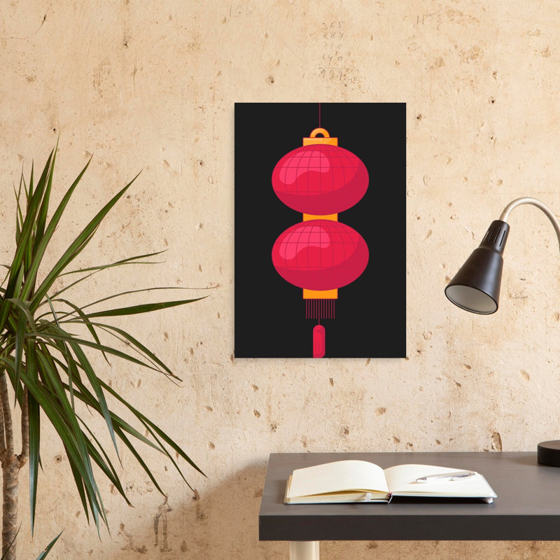 Traditional Chinese Lantern Classic Traditional Wall Art Print by Marika Barsrsind - Wrapped Canvas Print