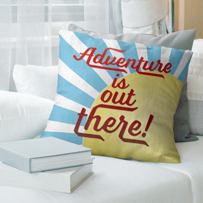Coussin de citation fun adventure