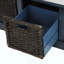 Rustic Entryway Storage Bench with 3 Removable Rattan Baskets, Cushioned Bench with Removable Seat Cushion for Home Organization-349003163