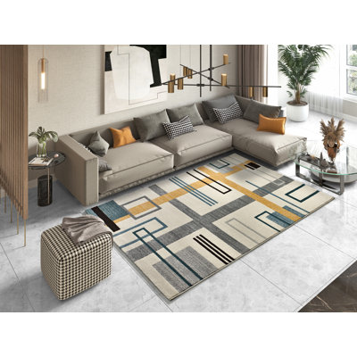 Hannover Machine Woven Beige/Brown Indoor Rug