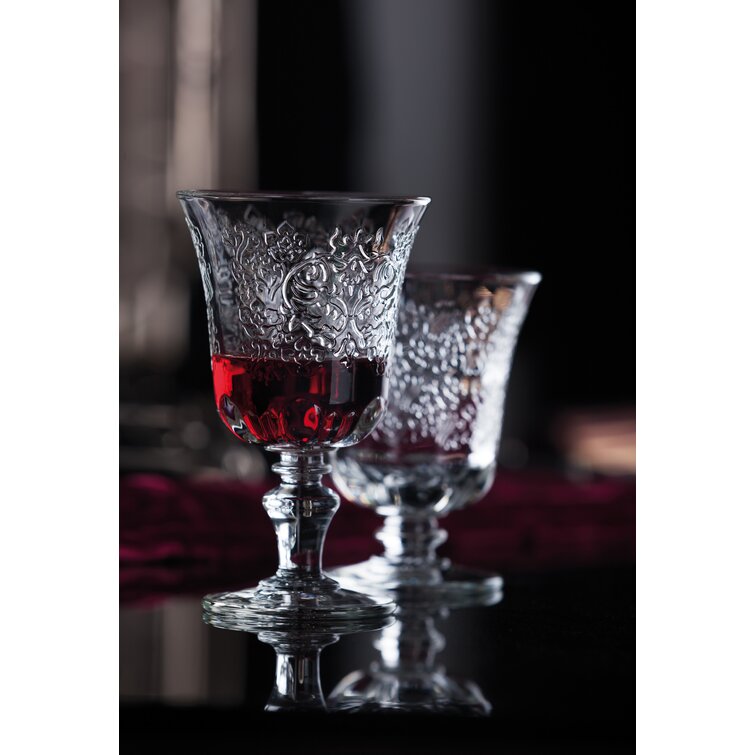 Beautiful La-Rochere Fleur de Lys 8.5 oz Wine Glasses - Set of 6