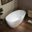 Baignoire de trempage autoportante en acrylique à double extrémité 55 po x 31,75 po-79504949