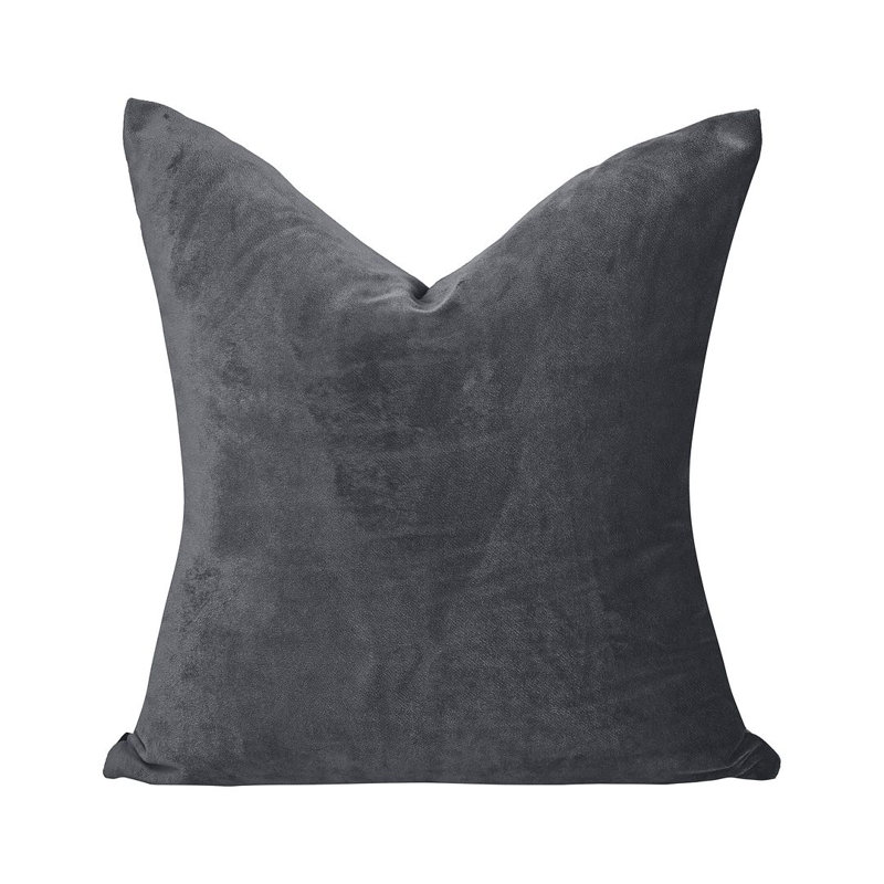 Matte Velvet Cushion Cover - 1 Pc, 51cm x 51cm, Gray