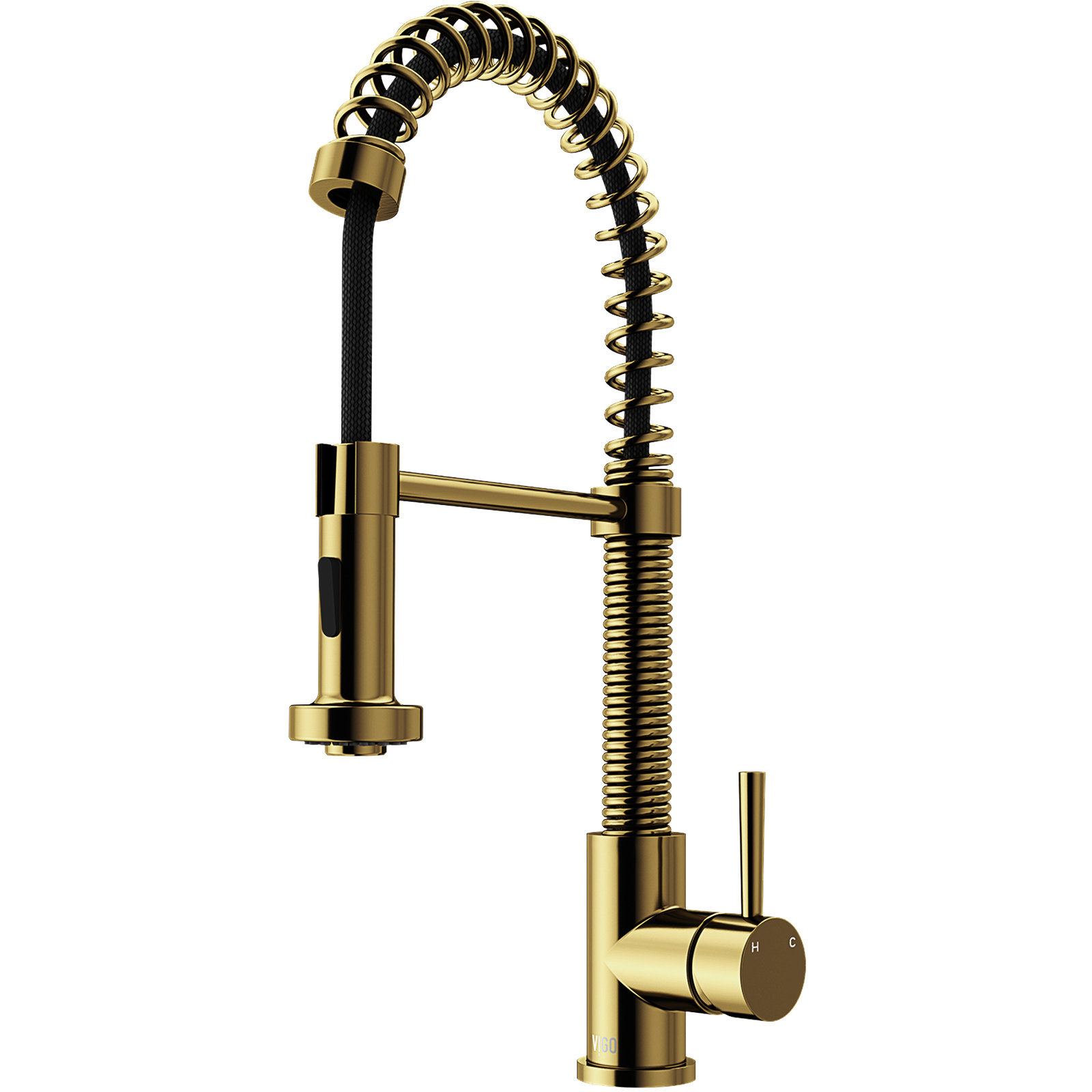 Edison Pull-Down Kitchen Faucet, Without Soap Dispenser, Matte Brushed Gold