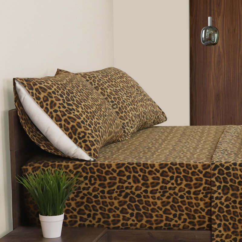 Ensemble de draps 100% coton 144 fils, Simple TG, Brown