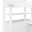 Lit mezzanine simple en bois massif blanc - Créez une atmosphère de chambre à coucher confortable avec des tablettes supplémentaires-2115482920