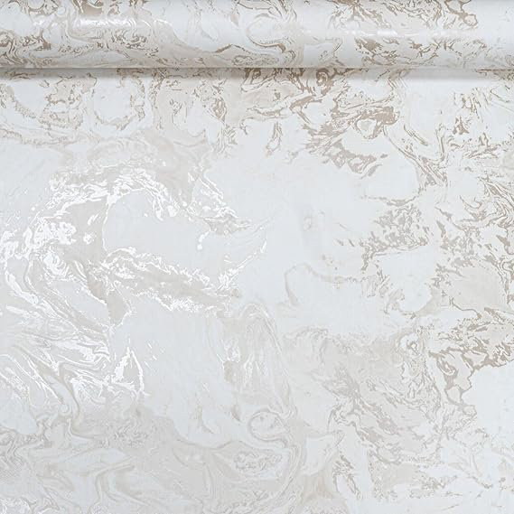 Ceiran Marble Effect Rose Gold 10m x 53cm Metallic Finish Wallpaper 