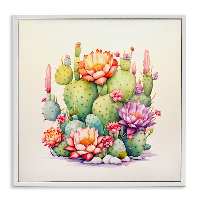 «Desert Spring Blooms», art de la giclée encadrée par Andrea Haase, Estampe numérique encadrée blanc bord de mer