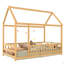 Lit simple en bois avec structure de toit de maison, garde-corps de clôture-1775637156-1775637157