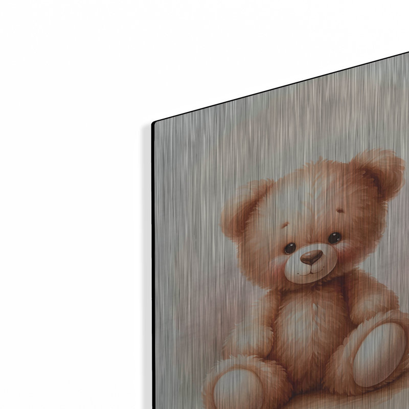 «Cuddly Teddy» par Andreas Magnusson, art mural en métal, H 16 po x l 12 po