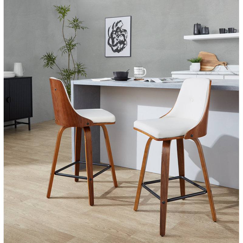 Tabouret de comptoir Archaimbaud, Blanc