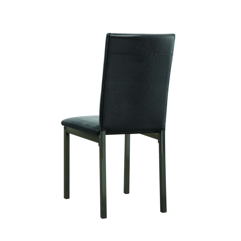 Chaise d’appoint rembourrée en noir oaxaca