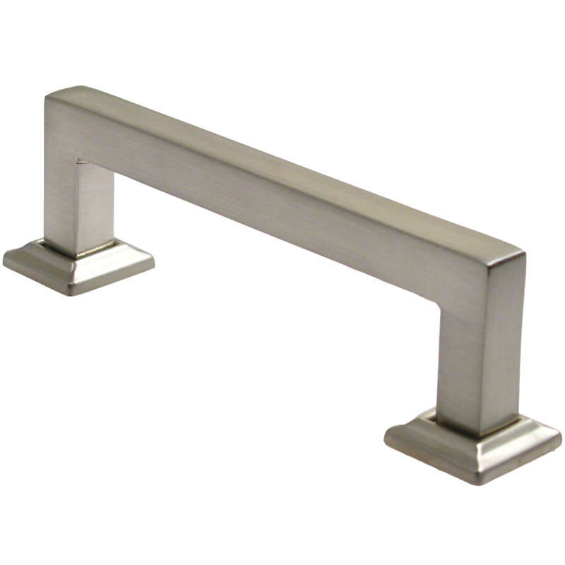 Poignée barre 7 po Center to Center, Nickel satiné, 4"