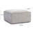 Coerd Taupe Chenille Basketweave Ottoman