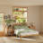 Low Profile Platform Bed With Rustic Style