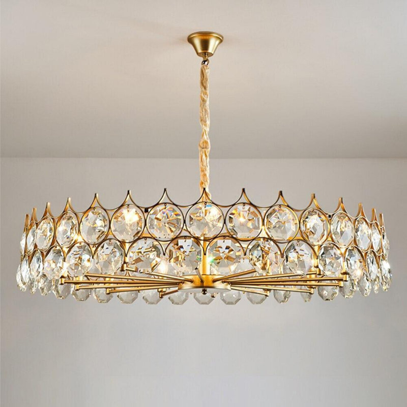Ortega 13 - Light Chandelier, 22cm H x 100cm W x 100cm D, Golden