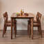 Ensemble de table rétro en noyer noir-106257237