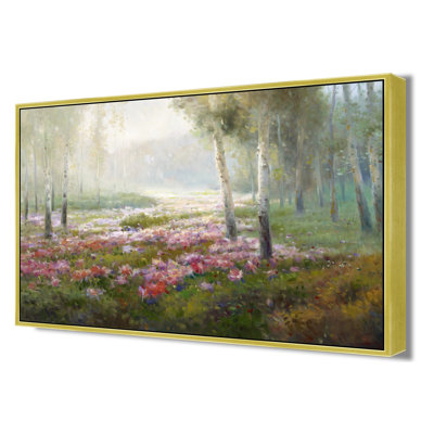 Dawn In The Birch Grove Print