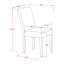 Ensemble de salle à manger 5 pièces pour 4 personnes comprenant une table rectangulaire à pieds en V et 4 chaises rembourrées en lin noir, 91 x 152 cm, multicolore-5203063-5203066