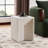 Cayson Outdoor Geometric Texture MGO Side Table with Sculptural Cube Form