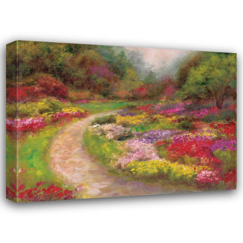 Toile tendue avec châssis Lark Manor ™ Bailey, Carol, titre: Butchart Gardens, H 36 po x l 47 po