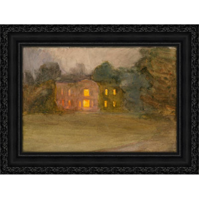 A Great House Lit at Night