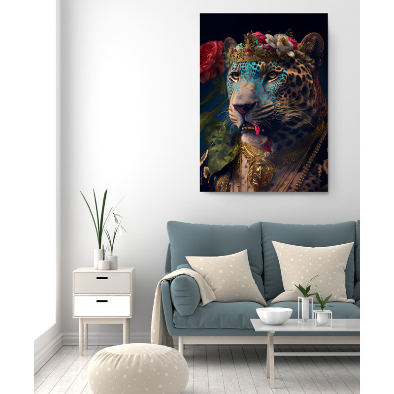 Tigre majestueux sur toile, H 24 po x l 16 po x P 1 po