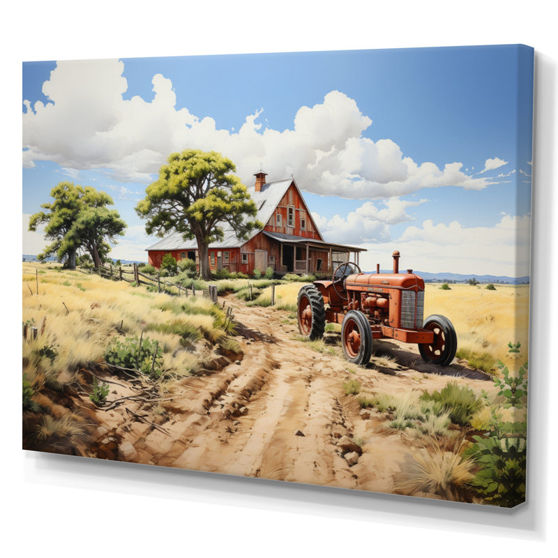Impression sur toile Barns Rustic Charm, H 16 po x l 32 po x P 1 po, Toile tendue