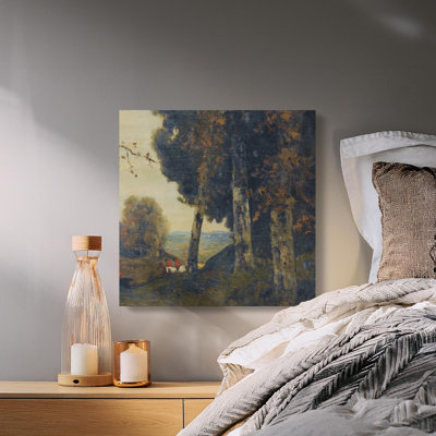 Maxey 1 Piece Wrapped Canvas Wall Art Set