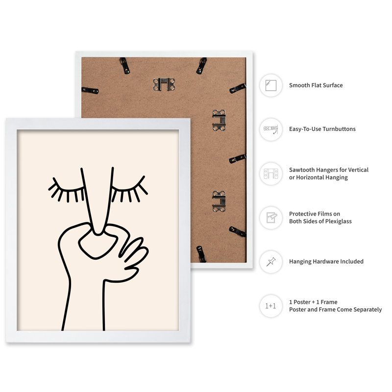 Hold Your Nose No1, Poster, White Framed, 08"H x 10"W