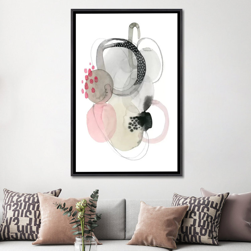 " Strawberry Punch I " by Grace Popp, Distressed Black Framed Canvas, No Mat, 60" H x 40" W x 1.5" D