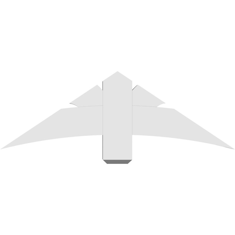 Support pour pignon Davenport, H 16 po x l 48 po (pas: 8/12), P 4 po x F 6 po, PVC