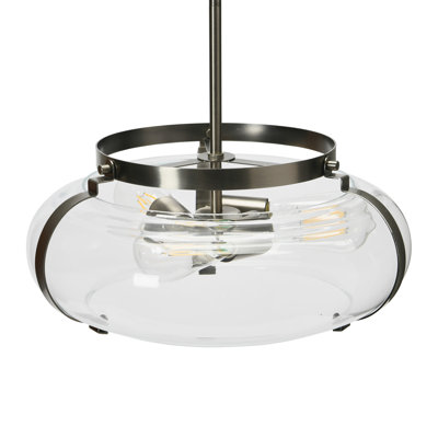 Glass and Metal Ceiling Light