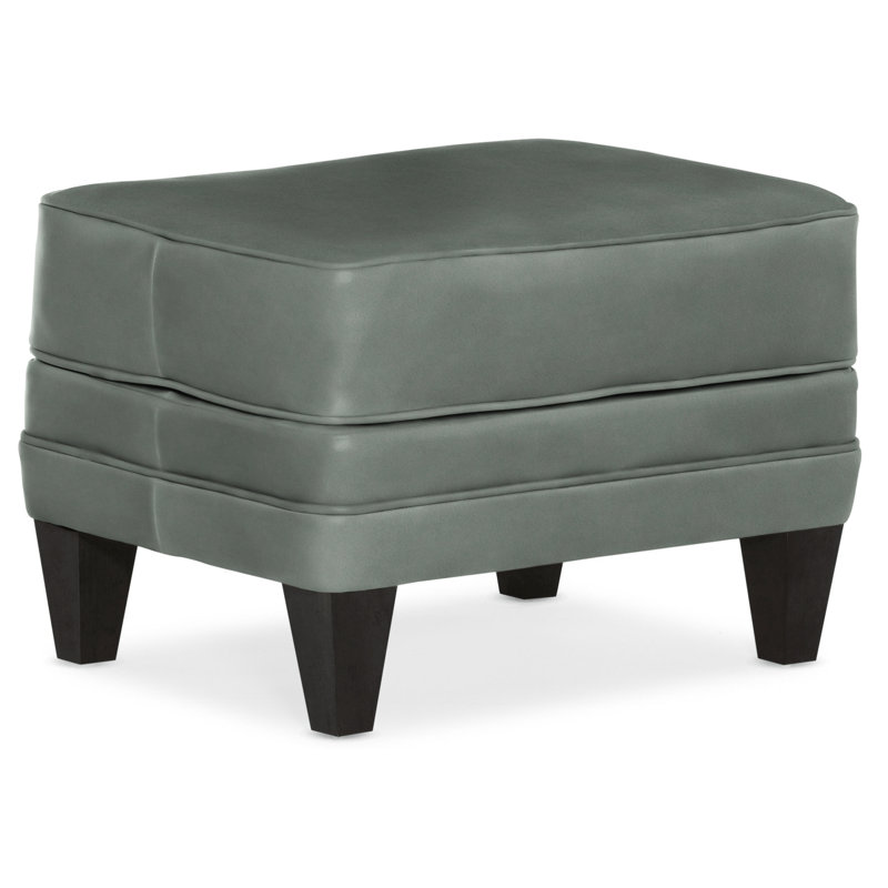 Willow Ottoman, Plantation, Outsider Raven Genuine Leather