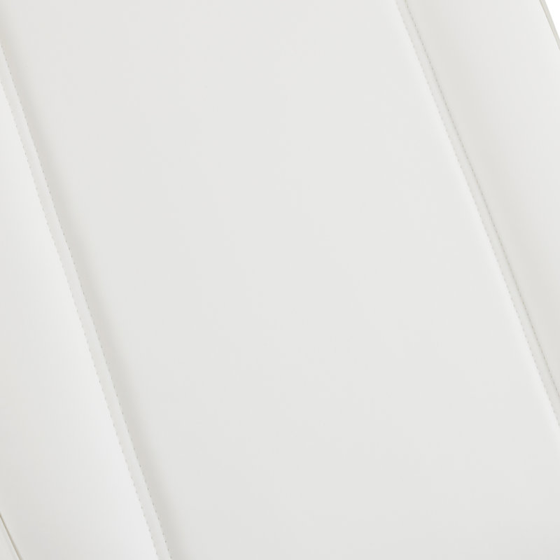 Adjustable Esthetician Reclining Massage Bed for Eyelash Extension, Facial Bed with Storage Tray, White Faux Leather