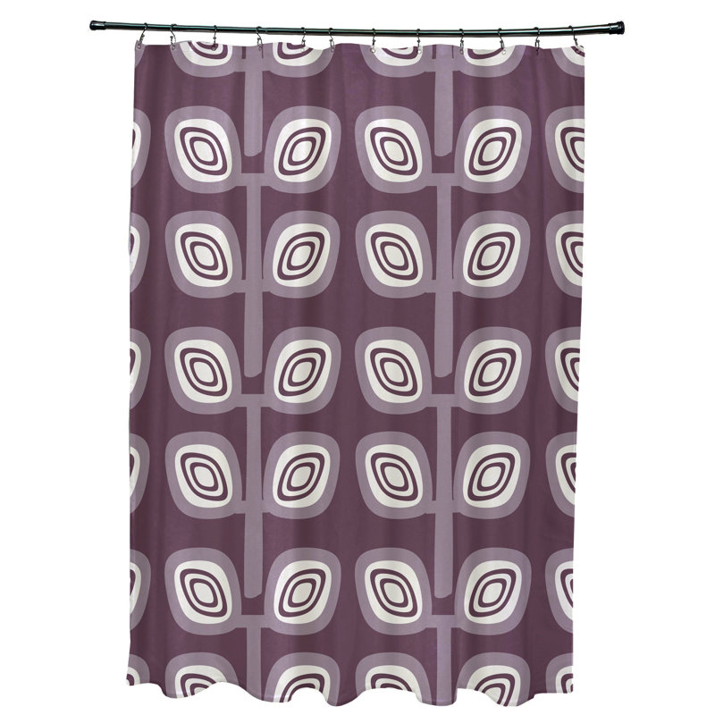 Rideau de douche simple Aastrnu, Mauve