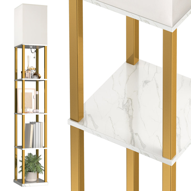 70.07'' Column Floor Lamp, Gold