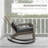 Outsunny Outdoor Wicker Adirondack Rocking Chair, Patio Rattan Rocker Chair With High Back, Seat Cushion, And Pillow For Garden, Porch, Balcony, Gray-488399823