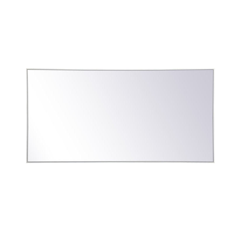 Sabine Metal Rectangle Wall Mirror, 72" x 36", White