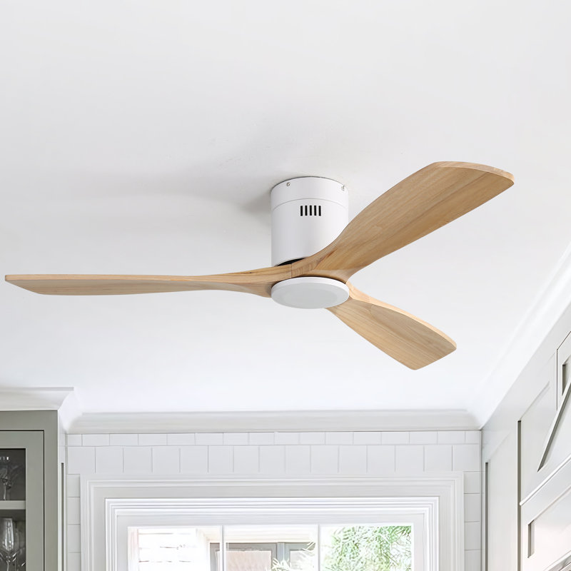 Nicola 52'' 3-Blade Ceiling Fan With Remote Control, Burlywood