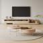 Meuble télé moderne en bois manufacturé beige