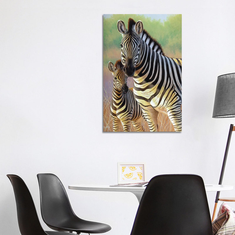 Zebra Mare And Foal by Cynthie Fisher - Wrapped Canvas Print, 101.6 cm H x 66.04 cm W x 3.175 cm D